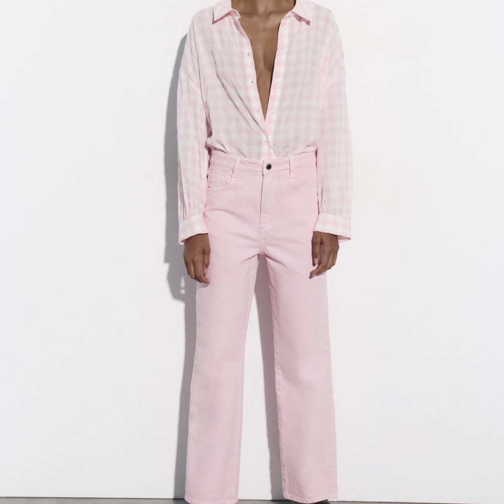 Zara High Rise straight leg jeans